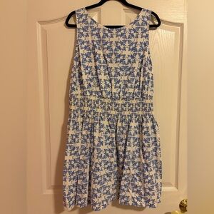 Universal Thread Blue and White Floral Mini Dress